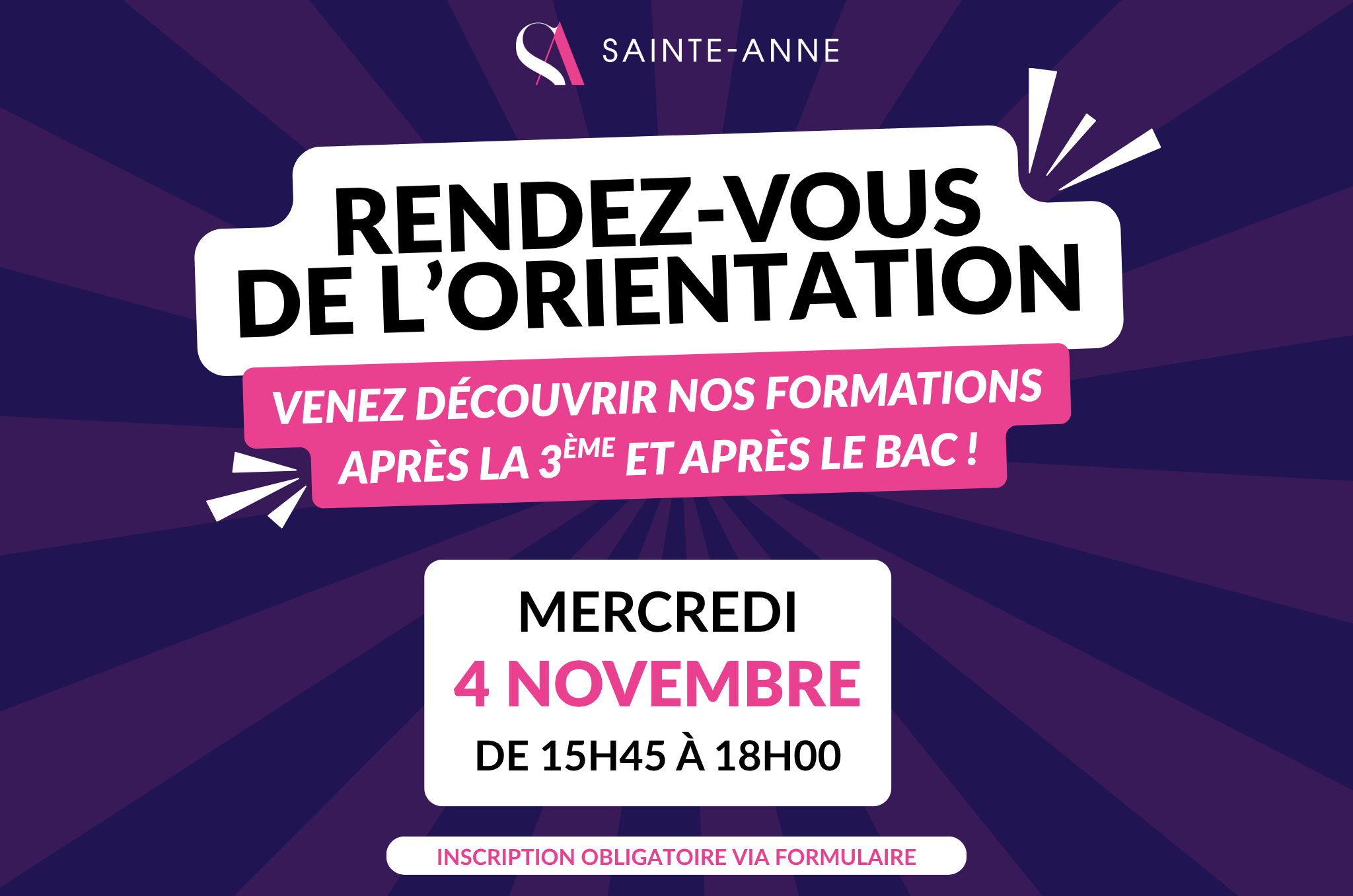 Rendez-vous de l’orientation : découvrez nos formations le 4 novembre 1 261005 Rendez vous de l orientation